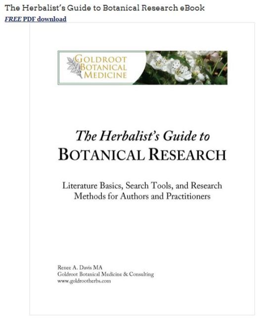 Herbalist's Guide to Botanical Research screen cap